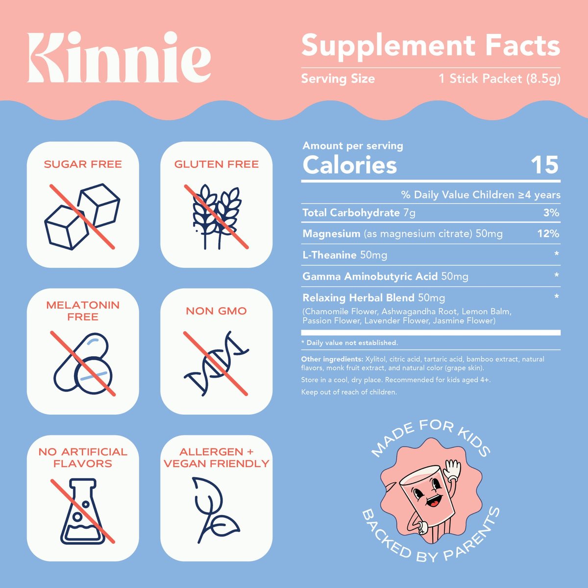 Kinnie Kids Calm Drink Mix – Grape Flavor