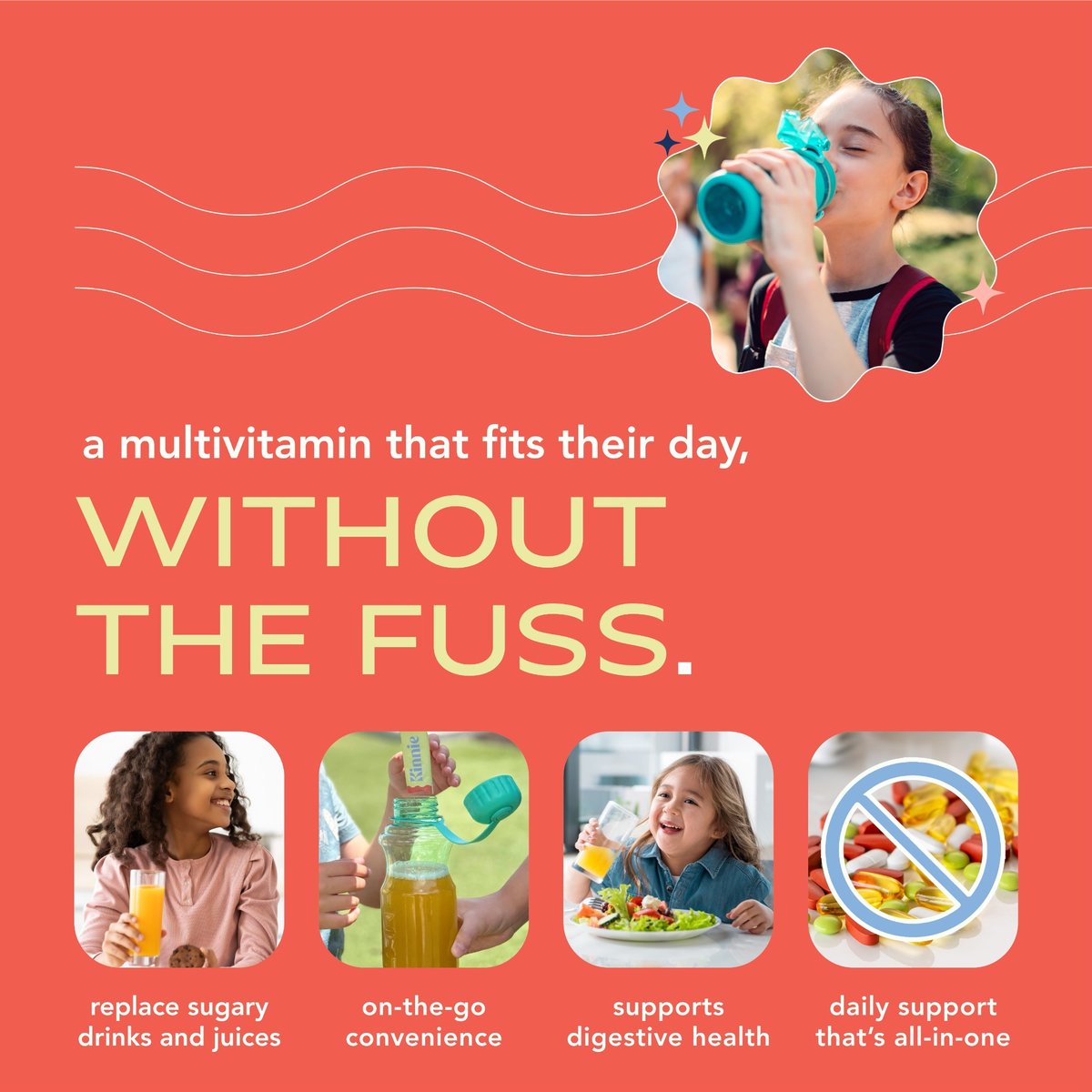 Kids Multivitamin Drink Mix- Orange Flavor